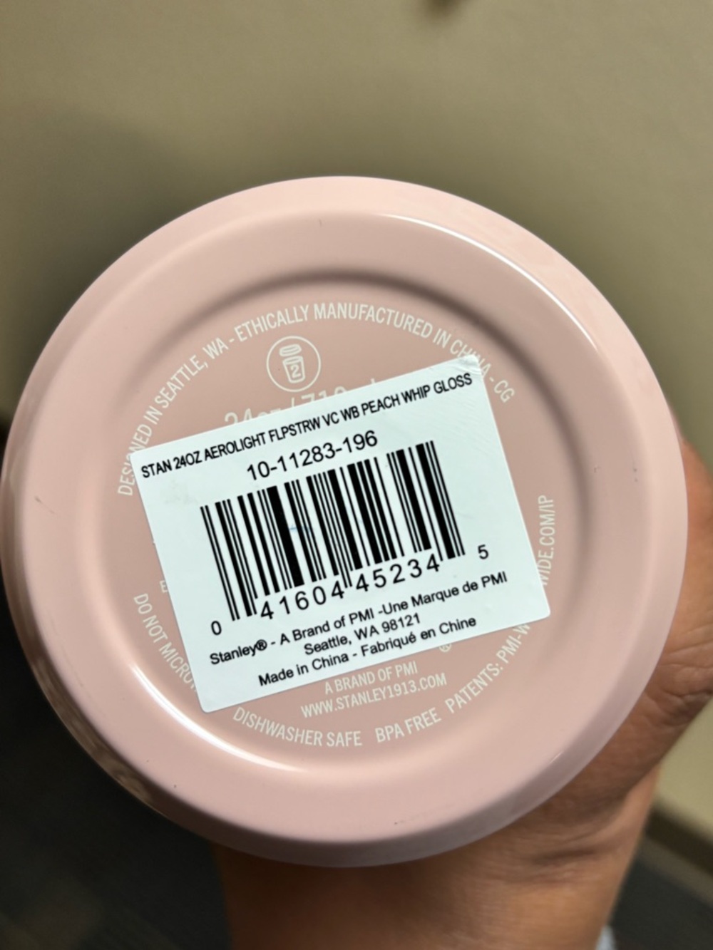 Stanley IceFlow Bottle in Light Pink with Cream Lid - Picture 5 of 7